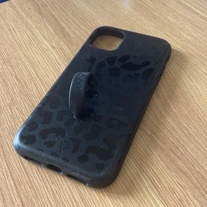 Loopy iPhone 11 / iPhone XR Black Midnight Leopard case